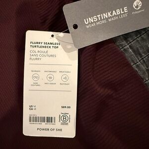 Athleta Burgundy Seamless Turtleneck